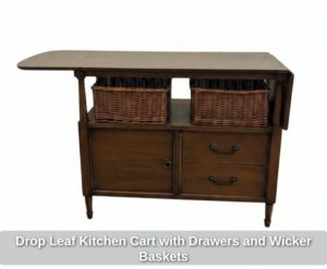 Drop-Leaf-Kitchen-Cart-with-Drawers-and-Wicker-Baskets