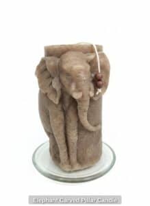 Elephant-Carved-Pillar-Candle