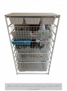 Elfa-White-Wire-Basket-Storage-Unit-with-Drawers