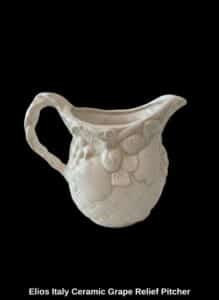 Elios-Italy-Ceramic-Grape-Relief-Pitcher