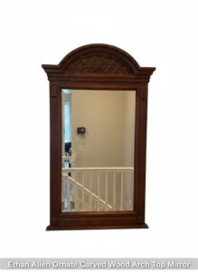 Ethan-Allen-Ornate-Carved-Wood-Arch-Top-Mirror