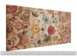 Floral-Scroll-Canvas-Wall-Art-by-Silvia-Vassileva