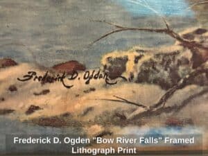 Frederick-D.-Ogden-Bow-River-Falls-Framed-Lithograph-Print-second-image