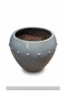 Glazed-Ceramic-Hobnail-Garden-Planter