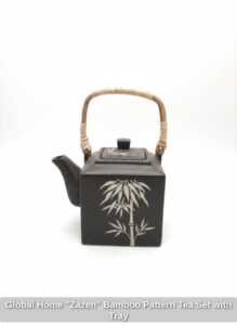 Global-Home-Zazen-Bamboo-Pattern-Tea-Set-with-Tray-second-image