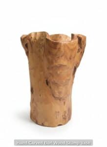 Hand-Carved-Burl-Wood-Stump-Vase
