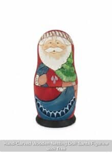Hand-Carved-Wooden-Nesting-Doll-Santa-Figurine-with-Tree