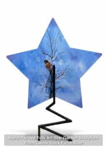 Hand-Painted-Folk-Art-Star-Garden-Sculpture-From-Castle-Rock-Fundraiser-fourth-image