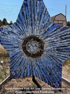 Hand-Painted-Folk-Art-Star-Garden-Sculpture-From-Castle-Rock-Fundraiser-second-image