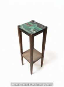 Hand-Painted-Folk-Art-Step-Stool