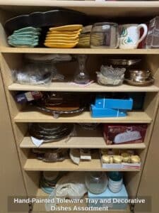 Hand-Painted-Toleware-Tray-and-Decorative-Dishes-Assortment
