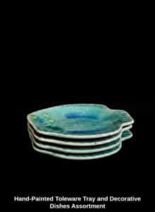 Hand-Painted-Toleware-Tray-and-Decorative-Dishes-Assortment-fourth-image
