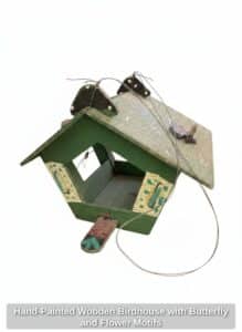 Hand-Painted-Wooden-Birdhouse-with-Butterfly-and-Flower-Motifs