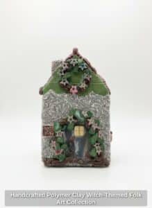 Handcrafted-Polymer-Clay-Witch-Themed-Folk-Art-Collection-second-image