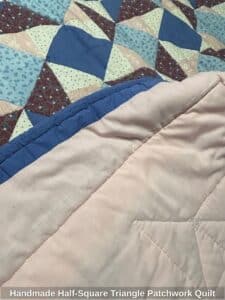 Handmade-Half-Square-Triangle-Patchwork-Quilt