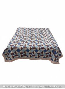 Handmade-Half-Square-Triangle-Patchwork-Quilt-second-image
