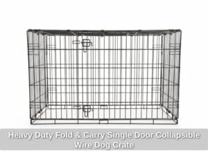Heavy-Duty-Fold-Carry-Single-Door-Collapsible-Wire-Dog-Crate