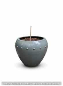 Large-Glazed-Ceramic-Studded-Garden-Planter