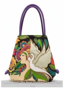 Laurel-Burch-The-Swan-Goddess-Canvas-Tote-Bag
