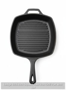 Lodge-.-inch-Square-Cast-Iron-Grill-Pan-with-Lid