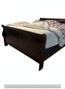 Louis-Philippe-Dark-Wood-Sleigh-Bed-Frame