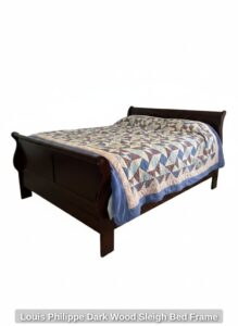 Louis-Philippe-Dark-Wood-Sleigh-Bed-Frame-second-image