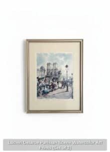 Lucien-Delarue-Parisian-Scene-Watercolor-Art-Prints-Set-of-third-image