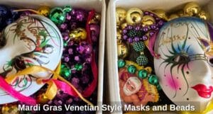 Mardi-Gras-Venetian-Style-Masks-and-Beads