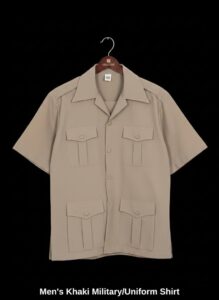 Mens-Khaki-Military-or-Uniform-Shirt