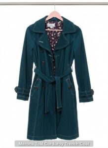 Merona-Teal-Corduroy-Trench-Coat