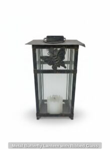 Metal-Butterfly-Lantern-with-Ribbed-Glass