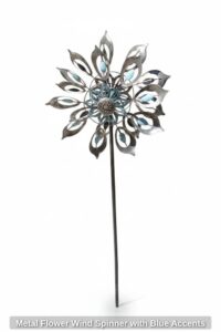 Metal-Flower-Wind-Spinner-with-Blue-Accents