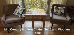 Mid-Century-Modern-Chairs-Two-and-Wooden-Table