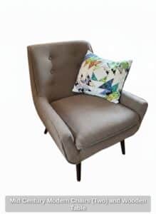 Mid-Century-Modern-Chairs-Two-and-Wooden-Table-second-image