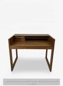 Mid-Century-Modern-Style-Writing-Desk-with-Hutch