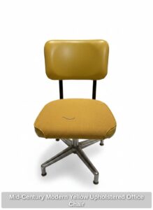 Mid-Century-Modern-Yellow-Upholstered-Office-Chair
