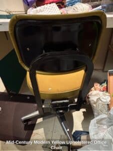 Mid-Century-Modern-Yellow-Upholstered-Office-Chair-second-image