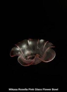 Mikasa-Rosella-Pink-Glass-Flower-Bowl