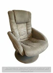 Modern-Grey-Microfiber-Swivel-Recliner-and-Ottoman-Set