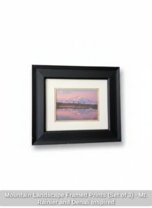 Mountain-Landscape-Framed-Prints-Set-of-Mt.-Rainier-and-Denali-Inspired-second-image