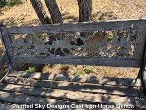 Painted-Sky-Designs-Cast-Iron-Horse-Bench-second-image