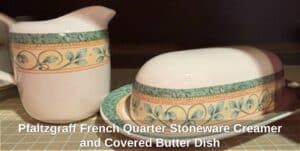 Pfaltzgraff-French-Quarter-Stoneware-Creamer-and-Covered-Butter-Dish