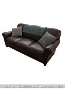 Pottery-Barn-Manhattan-Dark-Brown-Leather-Sofa