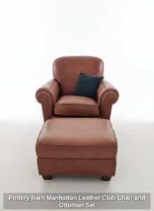 Pottery-Barn-Manhattan-Leather-Club-Chair-and-Ottoman-Set