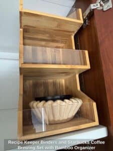 Recipe-Keeper-Binders-and-Starbucks-Coffee-Brewing-Set-with-Bamboo-Organizer-third-image