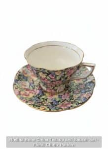 Rosina-Bone-China-Teacup-and-Saucer-Set-Floral-Chintz-Pattern
