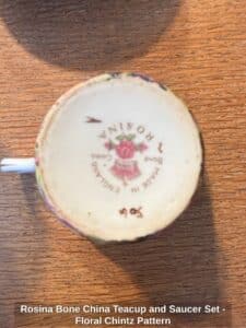 Rosina-Bone-China-Teacup-and-Saucer-Set-Floral-Chintz-Pattern-second-image