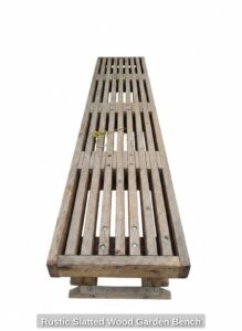Rustic-Slatted-Wood-Garden-Bench