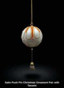 Satin-Push-Pin-Christmas-Ornament-Pair-with-Tassels-second-image