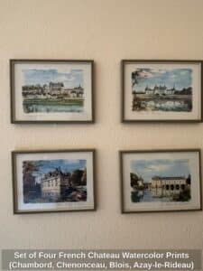 Set-of-Four-French-Chateau-Watercolor-Prints-Chambord-Chenonceau-Blois-Azay-le-Rideau